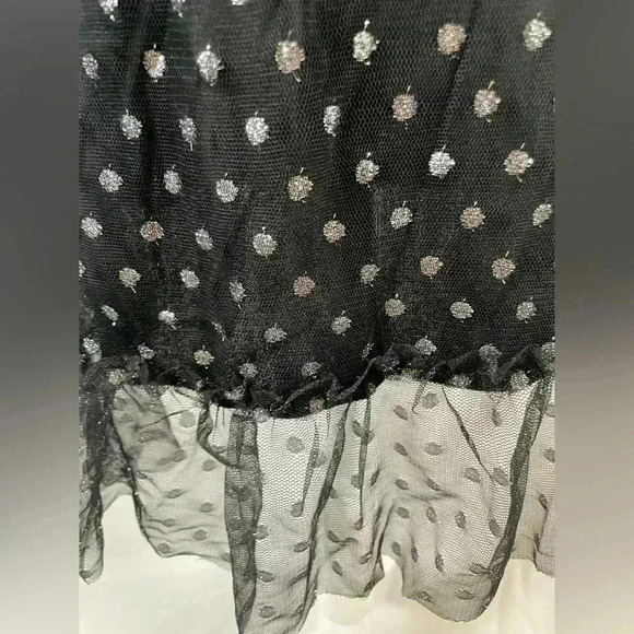 EVERLY Black Silver Tulle dress Woman’s Size S Party Fancy NEW NWOT HOLIDAY glam - Picture 5 of 14